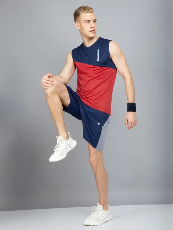 Men Colorblock Slim Fit Crew Neck Innerwear Vest with TECHNO COOL+ - Image 2