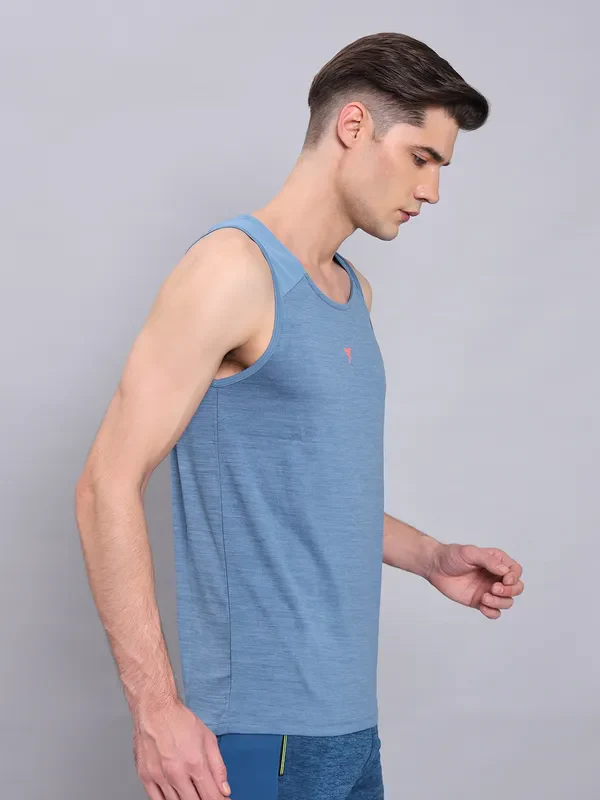 Men Melange Slim Fit Scoop Neck Innerwear Vest with DOUBLE COOL - Image 7