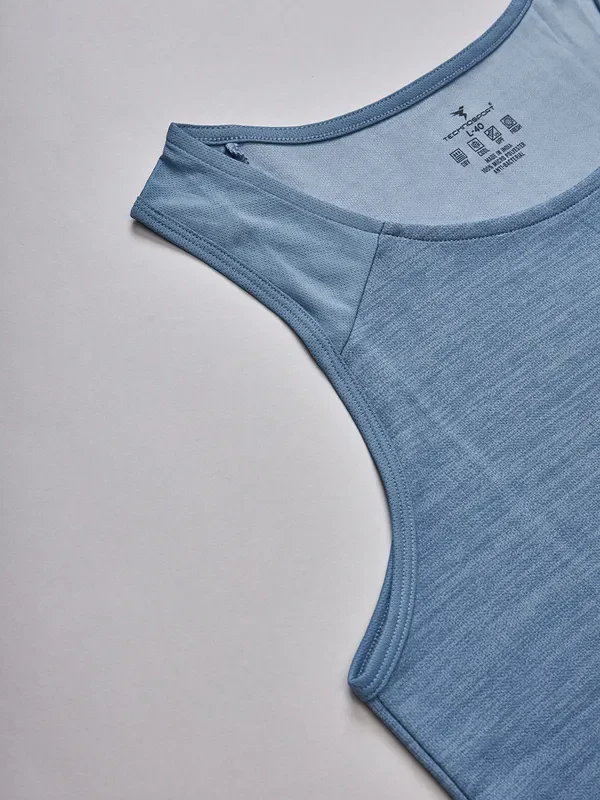 Men Melange Slim Fit Scoop Neck Innerwear Vest with DOUBLE COOL - Image 9
