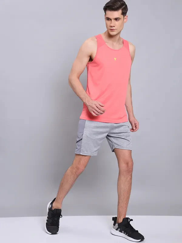 Men Melange Slim Fit Scoop Neck Innerwear Vest with DOUBLE COOL - Image 2