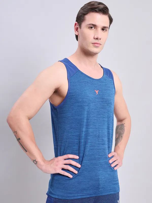Men Melange Slim Fit Scoop Neck Innerwear Vest with DOUBLE COOL - Image 6