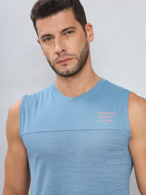 Men Melange Slim Fit Crew Neck Innerwear Vest with DOUBLE COOL - Image 6