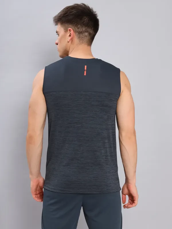 Men Melange Slim Fit Crew Neck Innerwear Vest with DOUBLE COOL - Image 4