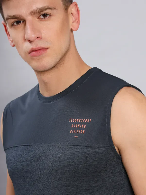 Men Melange Slim Fit Crew Neck Innerwear Vest with DOUBLE COOL - Image 6