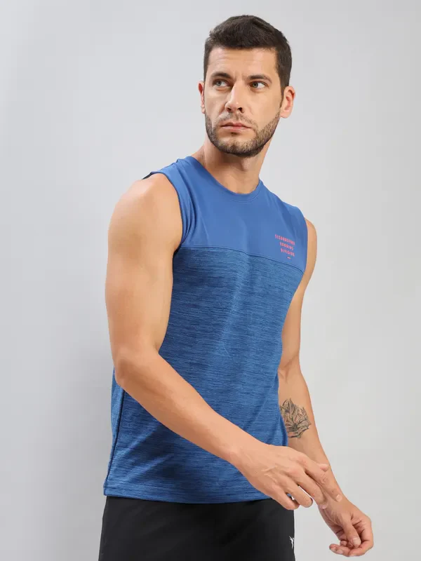 Men Melange Slim Fit Crew Neck Innerwear Vest with DOUBLE COOL