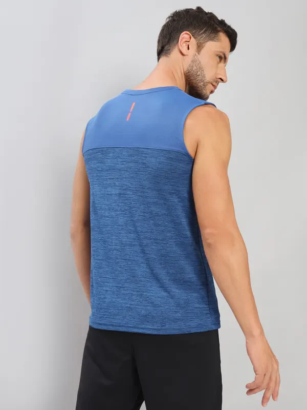 Men Melange Slim Fit Crew Neck Innerwear Vest with DOUBLE COOL - Image 4