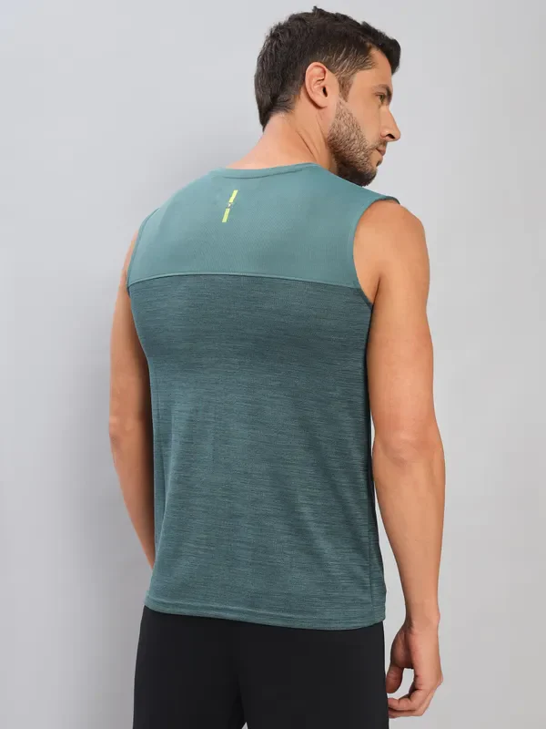 Men Melange Slim Fit Crew Neck Innerwear Vest with DOUBLE COOL - Image 4