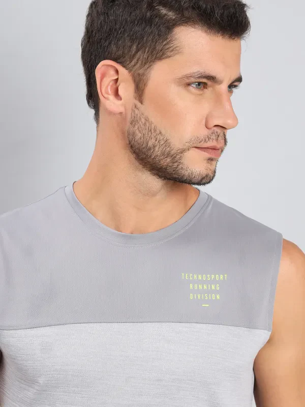 Men Melange Slim Fit Crew Neck Innerwear Vest with DOUBLE COOL - Image 6