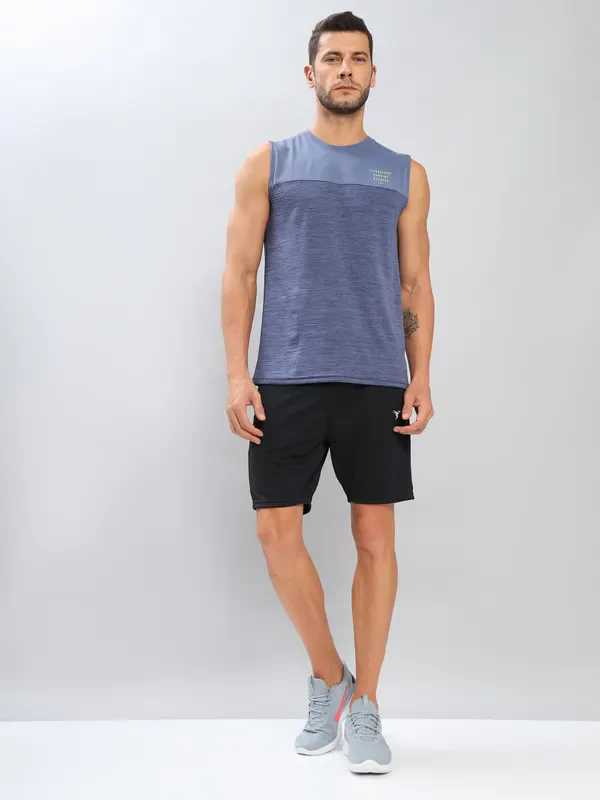 Men Melange Slim Fit Crew Neck Innerwear Vest with DOUBLE COOL - Image 2