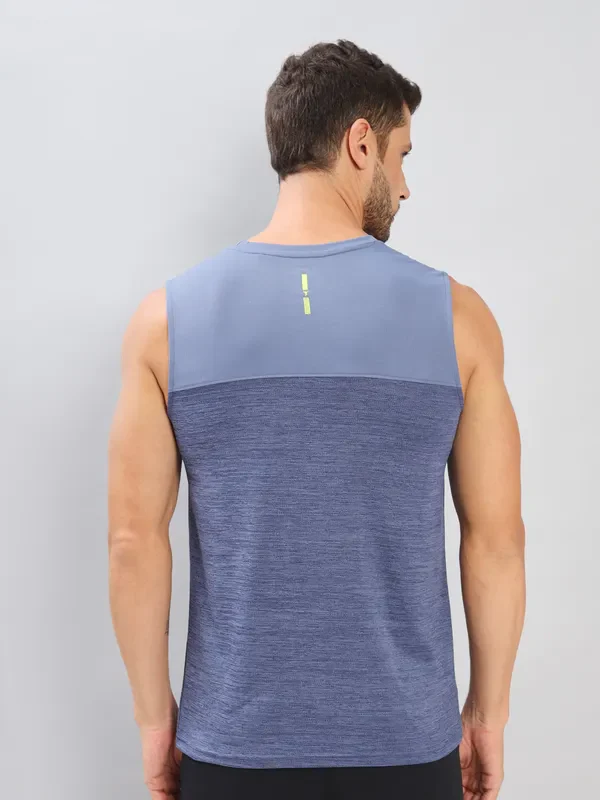 Men Melange Slim Fit Crew Neck Innerwear Vest with DOUBLE COOL - Image 5
