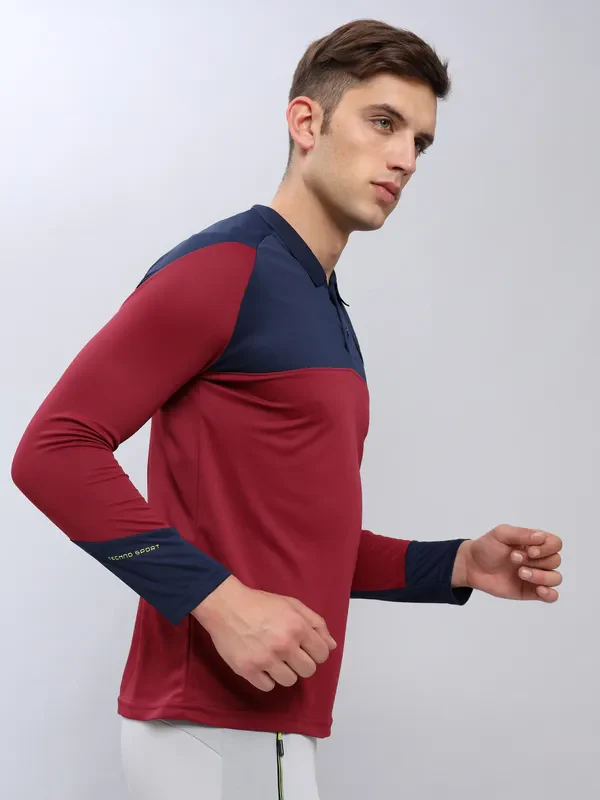 Men Colorblock Slim Fit Polo T-shirt with TECHNO COOL+ - Image 6