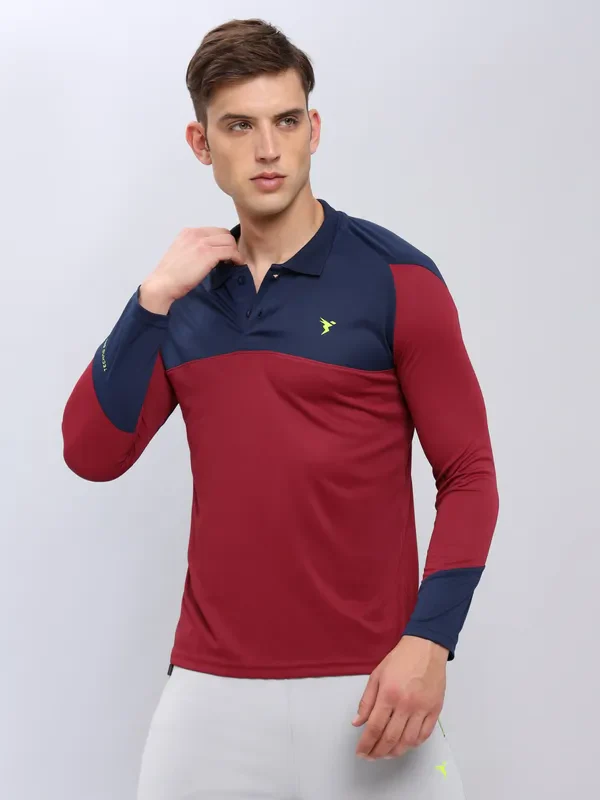 Men Colorblock Slim Fit Polo T-shirt with TECHNO COOL+ - Image 8