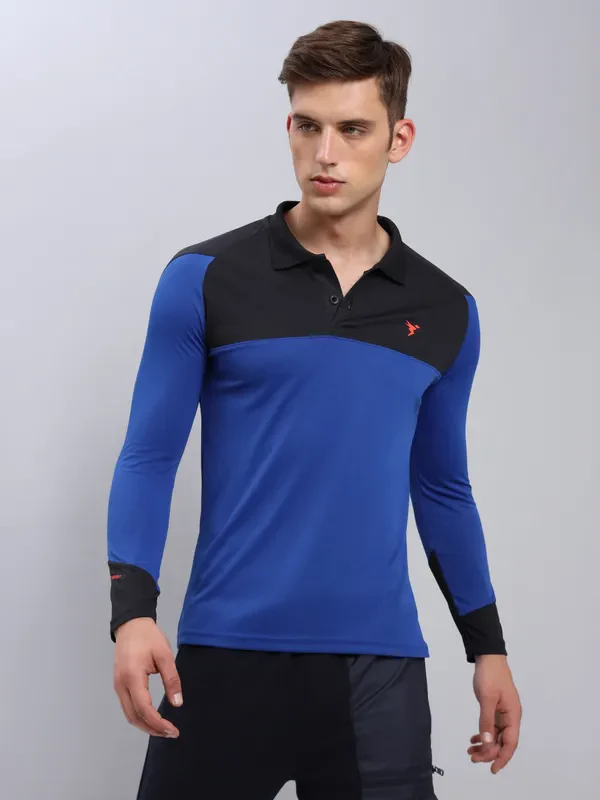 Men Colorblock Slim Fit Polo T-shirt with TECHNO COOL+ - Image 8