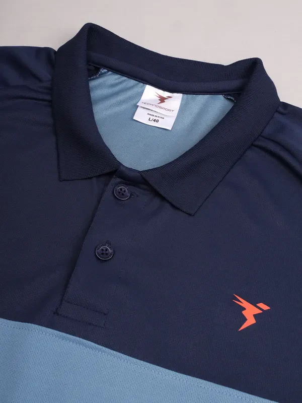 Men Colorblock Slim Fit Polo T-shirt with TECHNO COOL+ - Image 10
