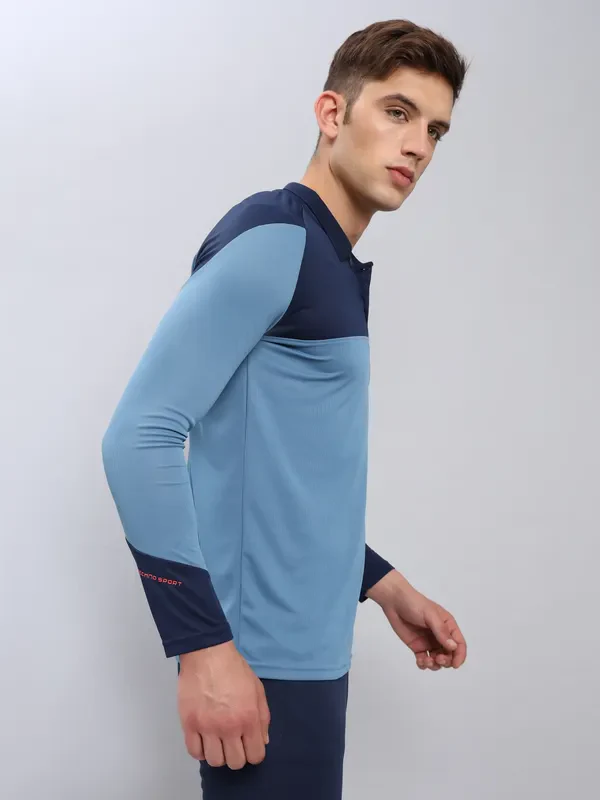 Men Colorblock Slim Fit Polo T-shirt with TECHNO COOL+ - Image 6