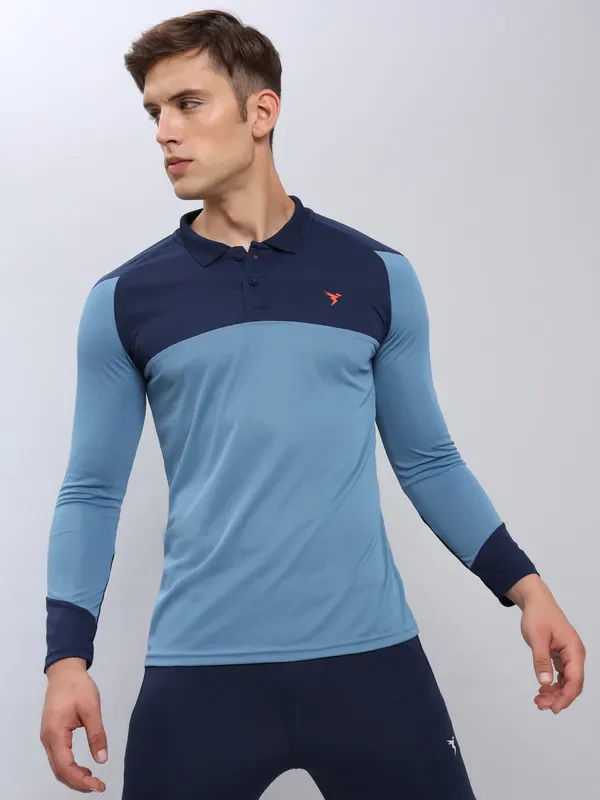 Men Colorblock Slim Fit Polo T-shirt with TECHNO COOL+ - Image 8