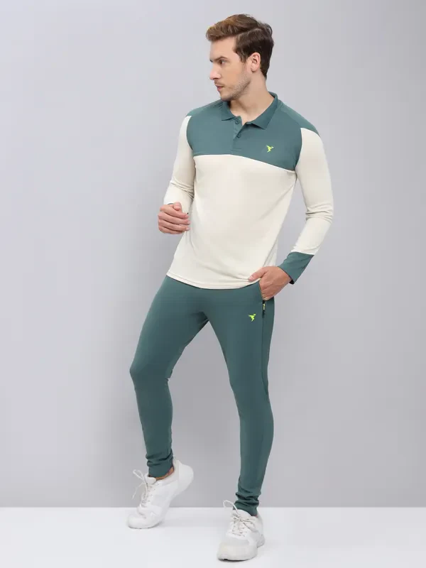 Men Colorblock Slim Fit Polo T-shirt with TECHNO COOL+ - Image 2
