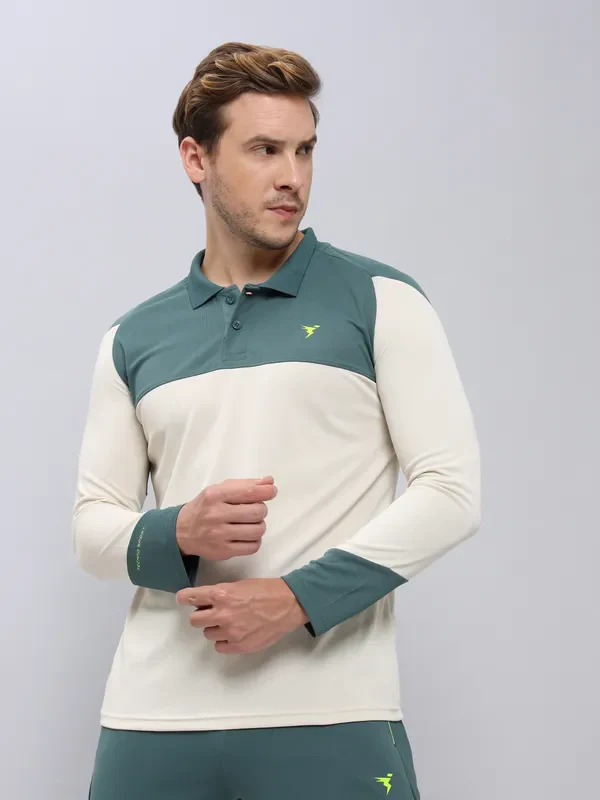 Men Colorblock Slim Fit Polo T-shirt with TECHNO COOL+ - Image 8