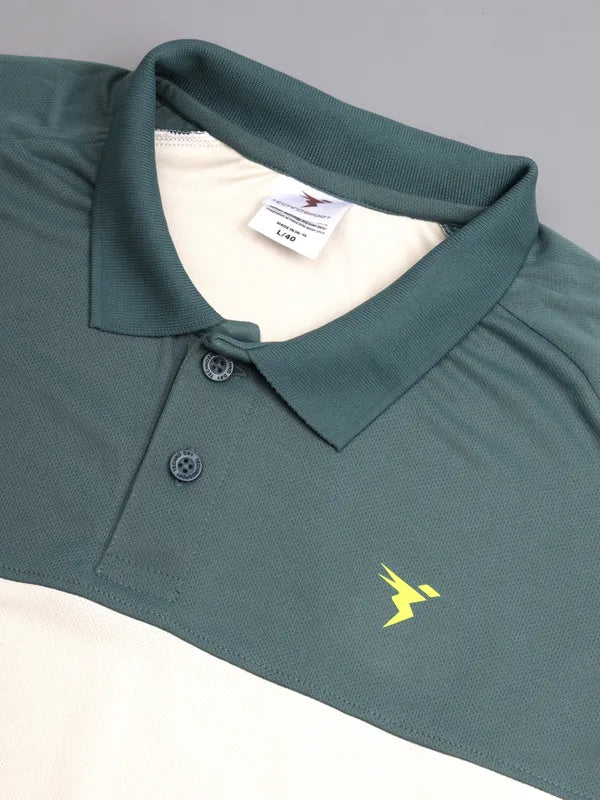 Men Colorblock Slim Fit Polo T-shirt with TECHNO COOL+ - Image 9