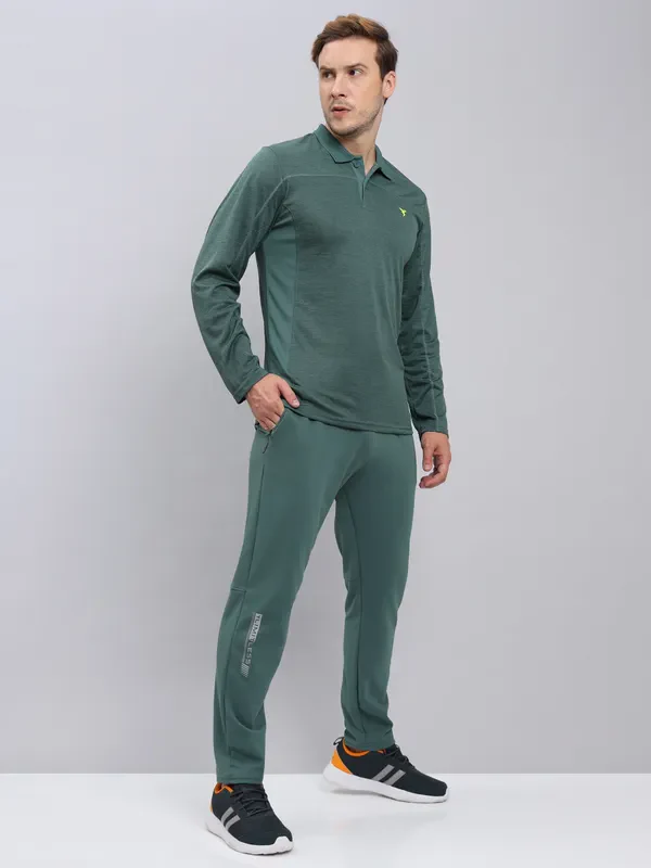 Men Melange Slim Fit Polo T-shirt with DOUBLE COOL - Image 2