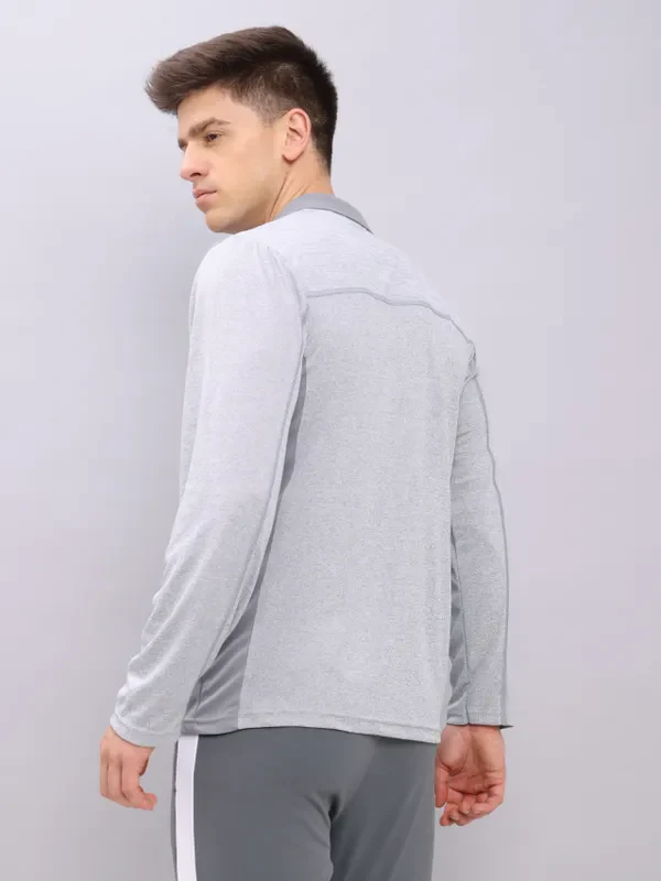 Men Melange Slim Fit Polo T-shirt with DOUBLE COOL - Image 3