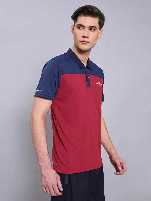 Men Colorblock Relax Fit Polo T-shirt with TECHNO COOL+ - Image 3
