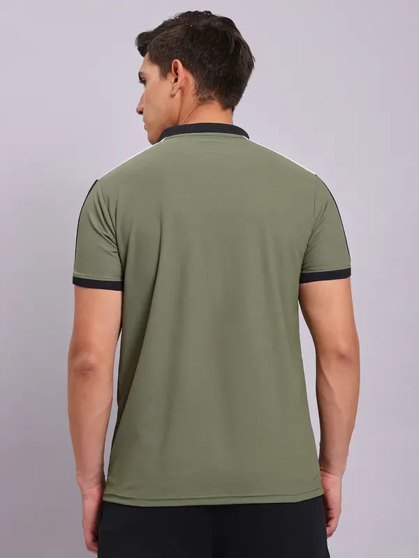 Men Colorblock Slim Fit Polo T-shirt with MATPIQ - Image 3