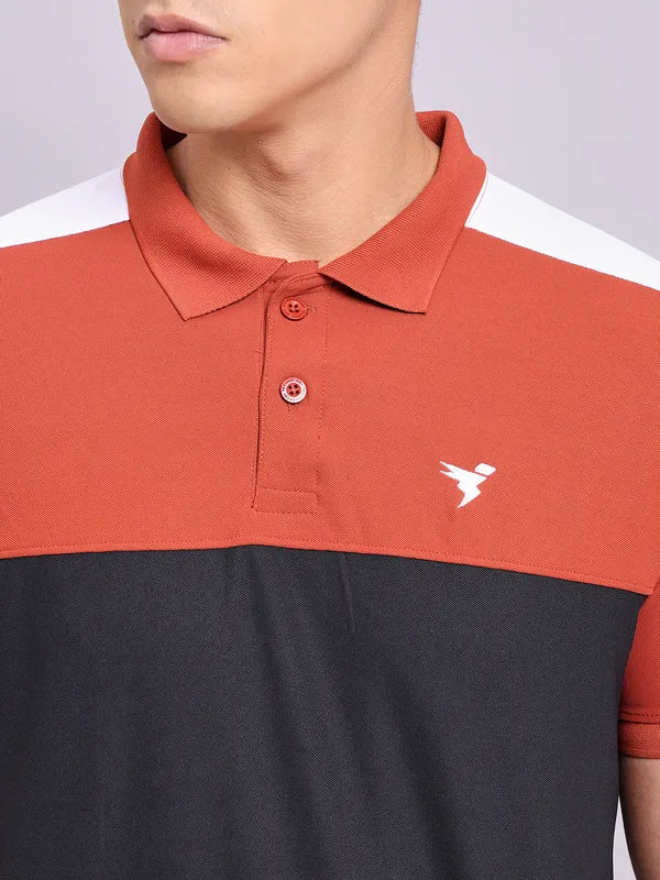 Men Colorblock Slim Fit Polo T-shirt with MATPIQ - Image 5