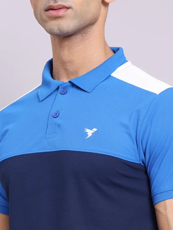 Men Colorblock Slim Fit Polo T-shirt with MATPIQ - Image 5
