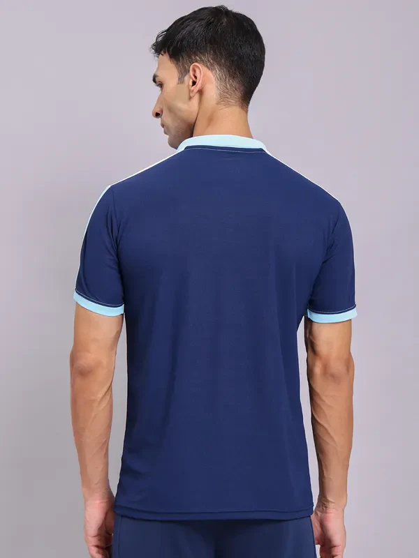 Men Colorblock Slim Fit Polo T-shirt with MATPIQ - Image 3