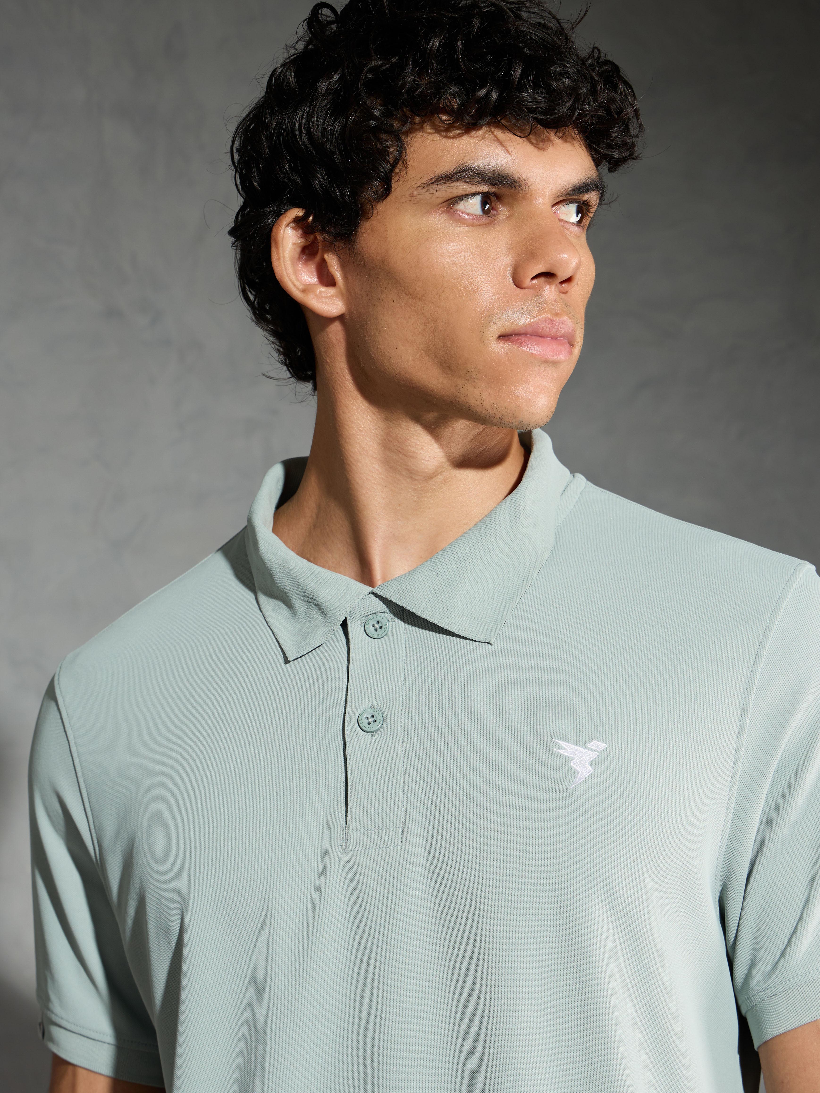 Men Solid Slim Fit Polo T-shirt with MATPIQ - Image 6