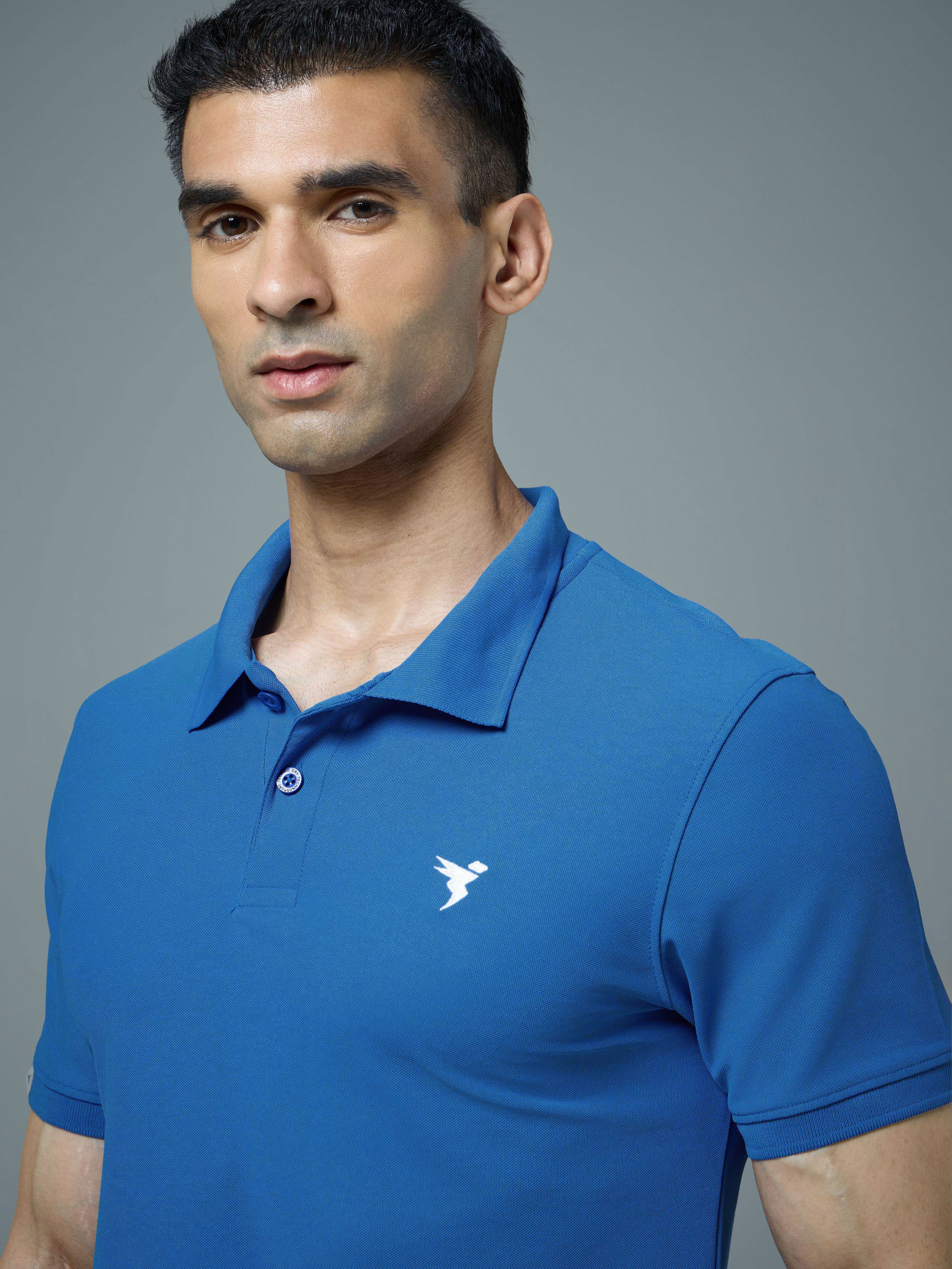 Men Solid Slim Fit Polo T-shirt with MATPIQ - Image 6