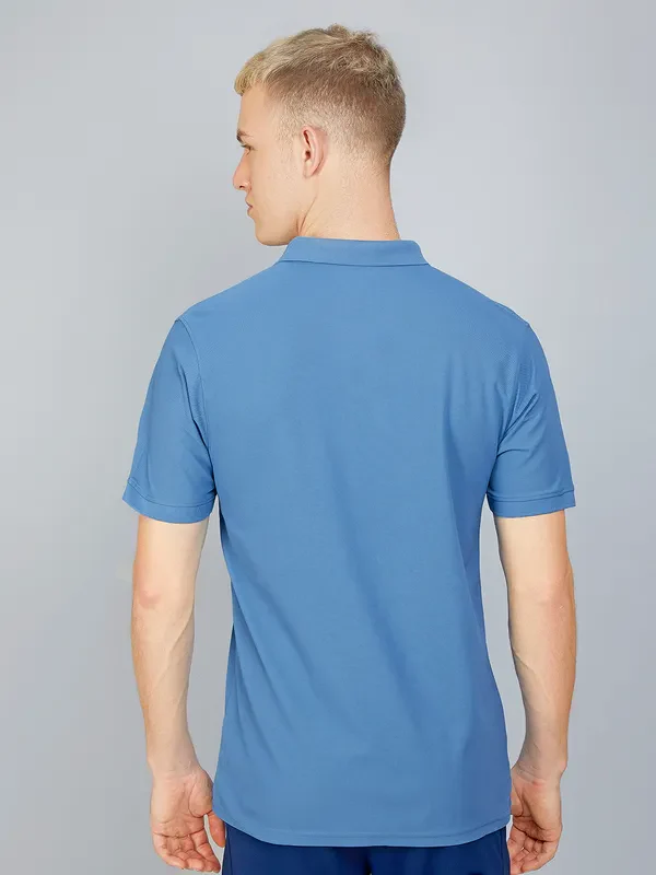 Men Solid Slim Fit Polo T-shirt with MATPIQ - Image 2
