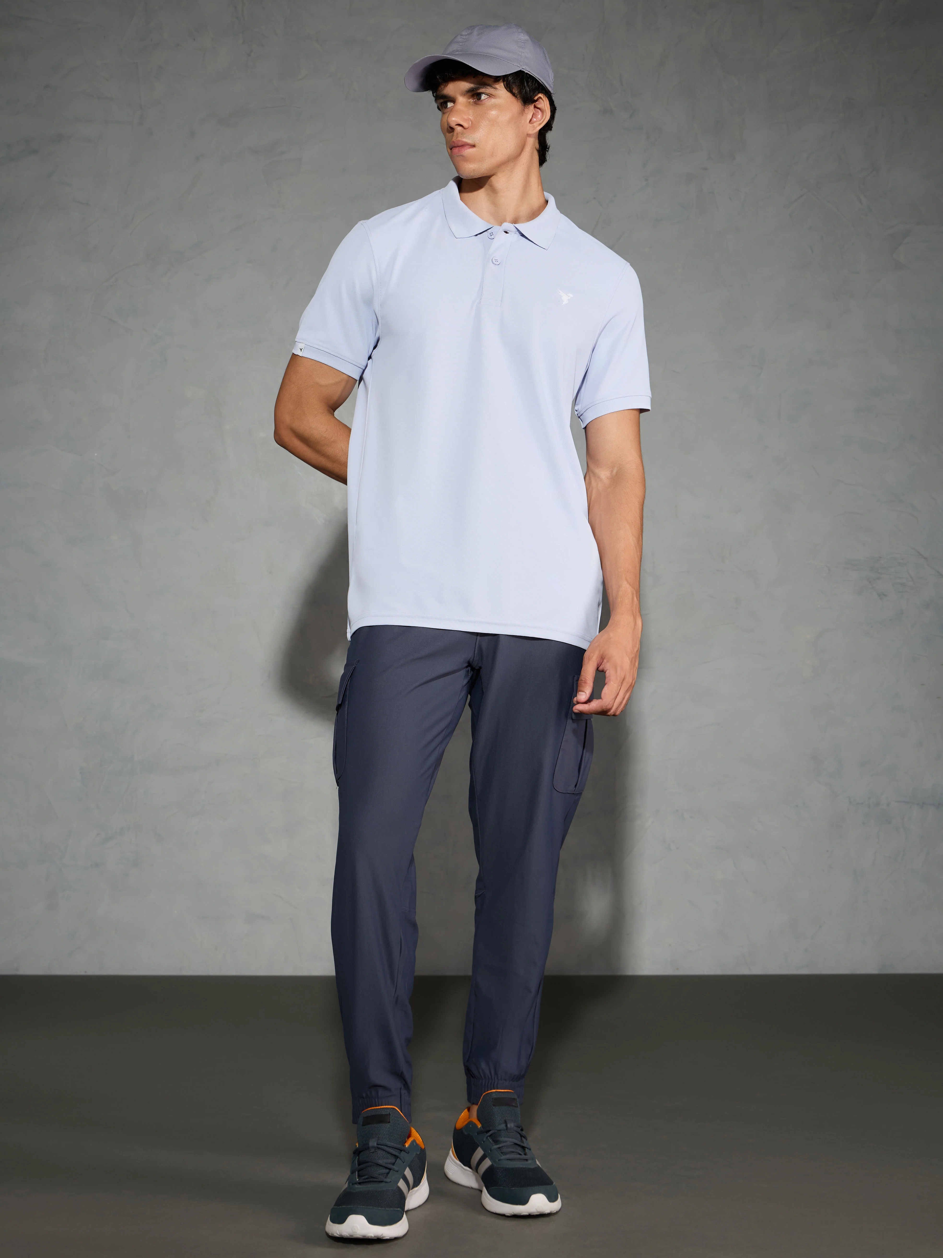 Men Solid Slim Fit Polo T-shirt with MATPIQ - Image 5
