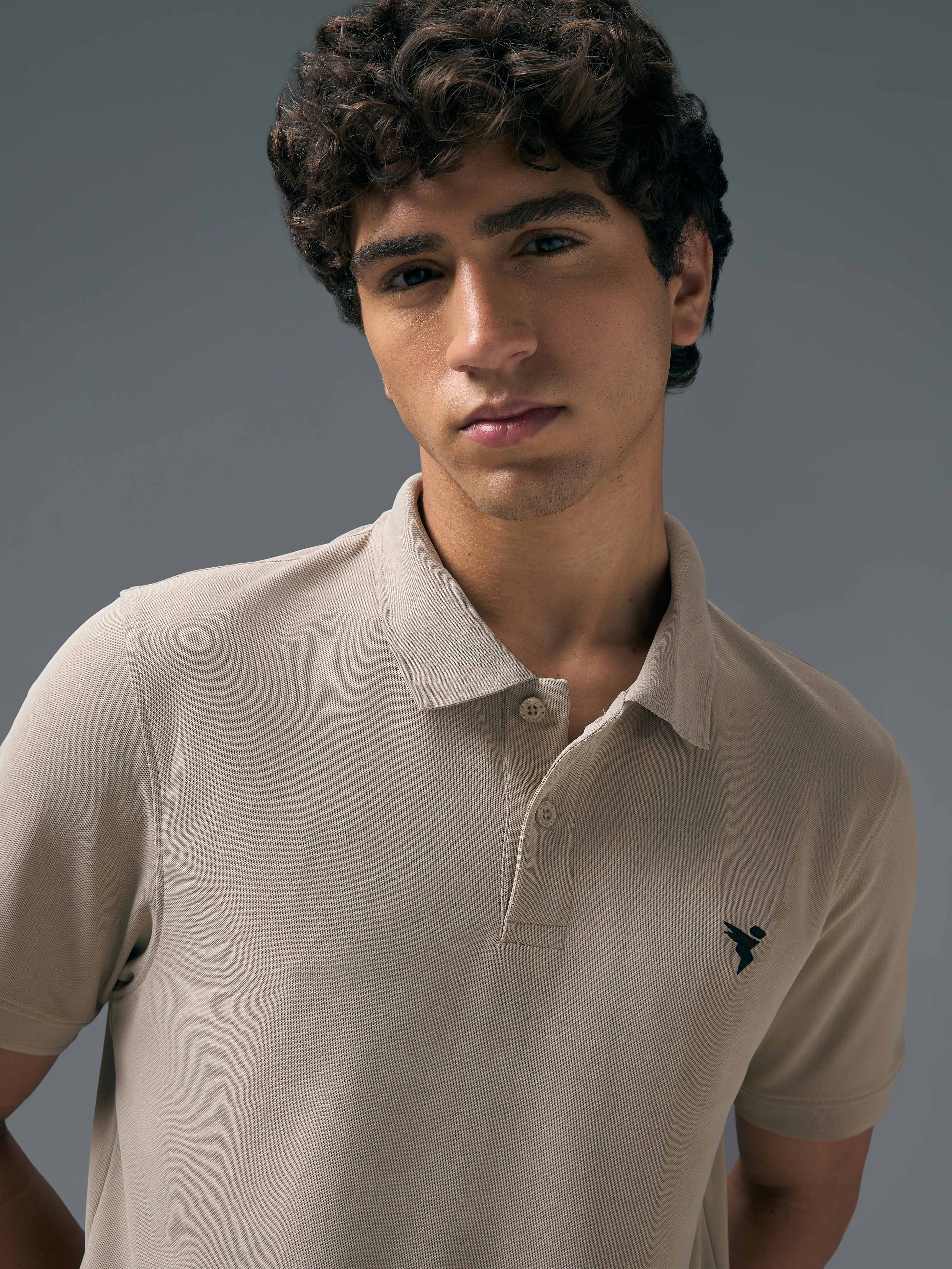 Men Solid Slim Fit Polo T-shirt with MATPIQ - Image 6