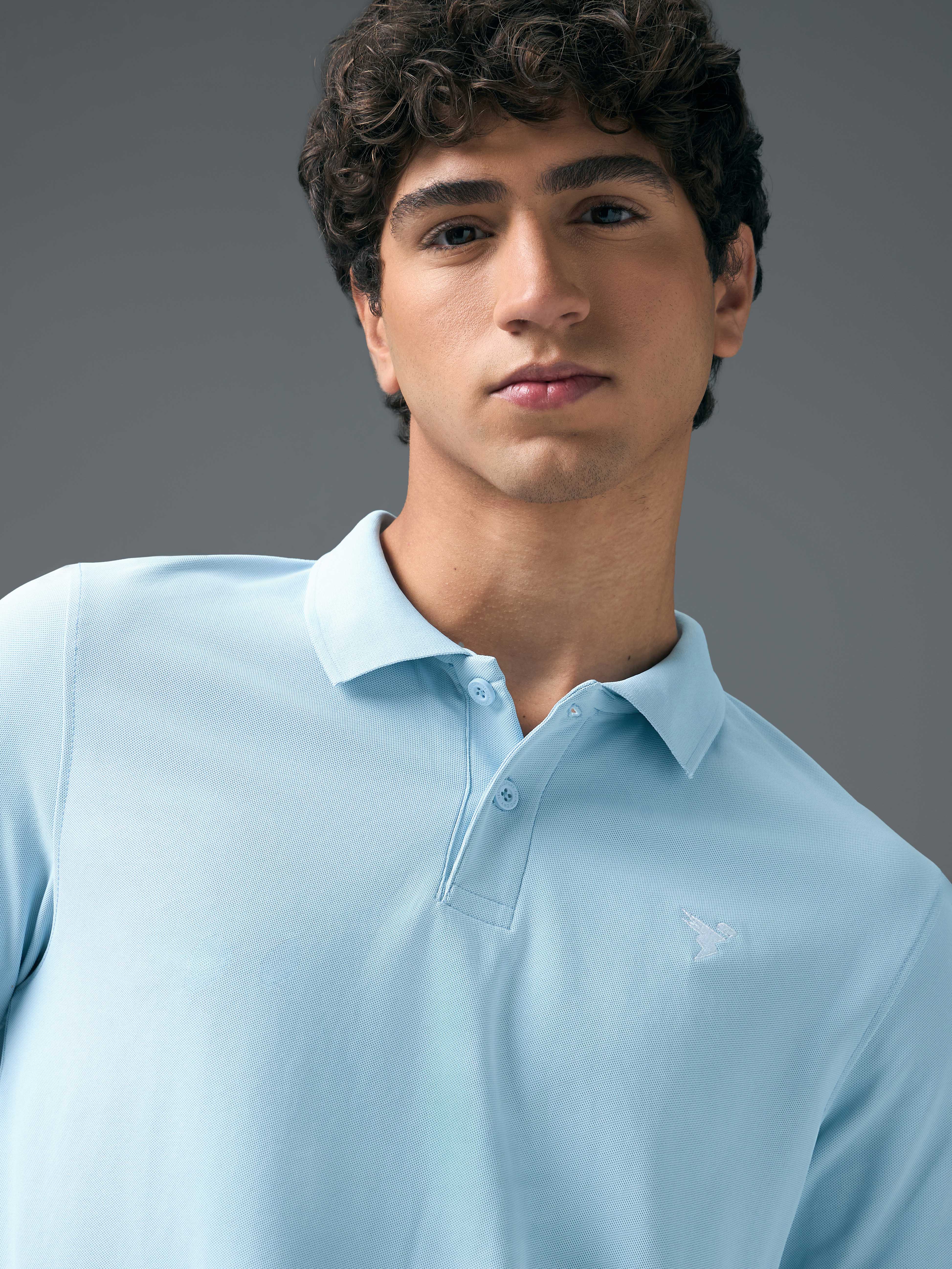 Men Solid Slim Fit Polo T-shirt with MATPIQ - Image 6