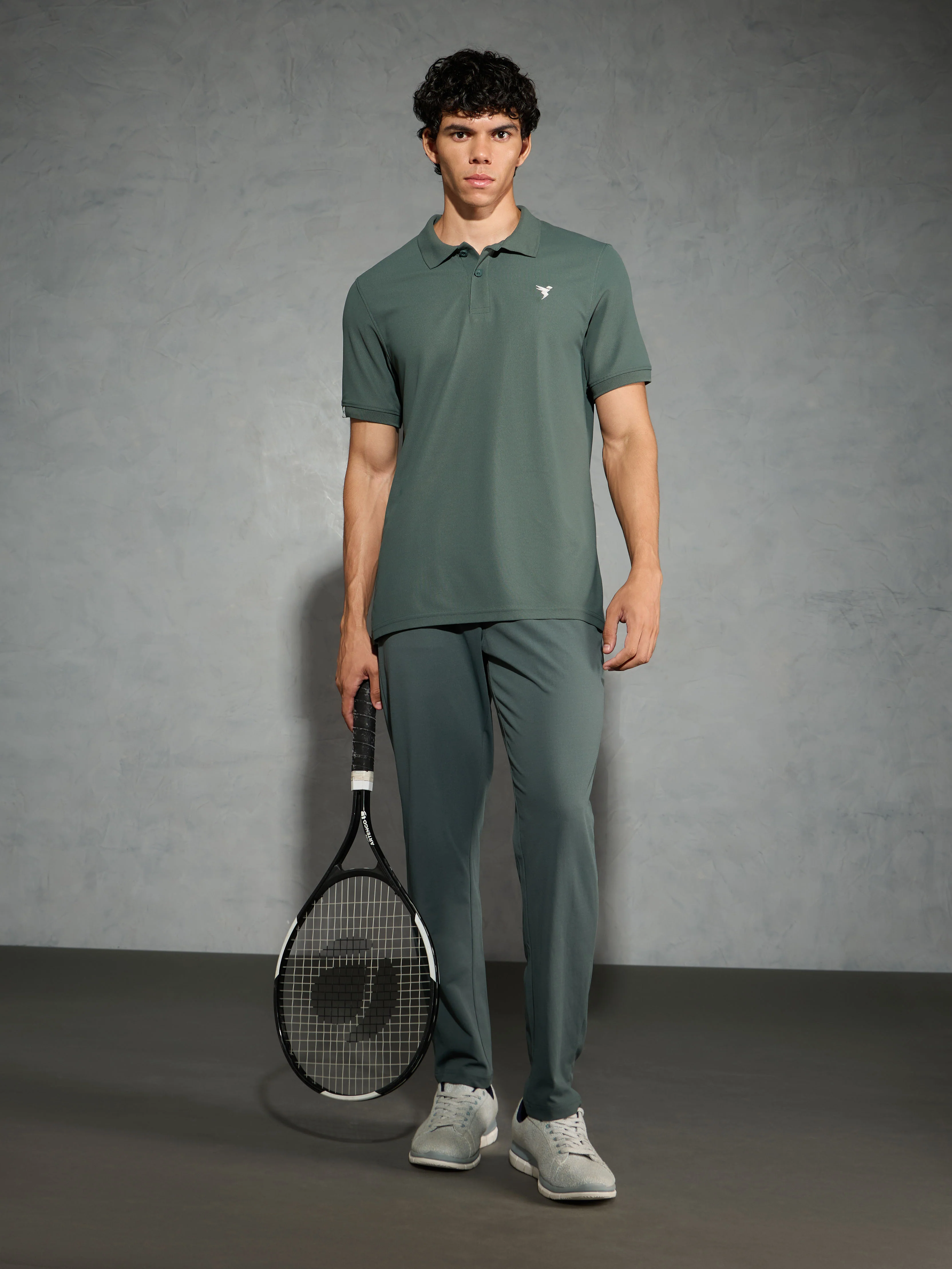 Men Solid Slim Fit Polo T-shirt with MATPIQ - Image 5