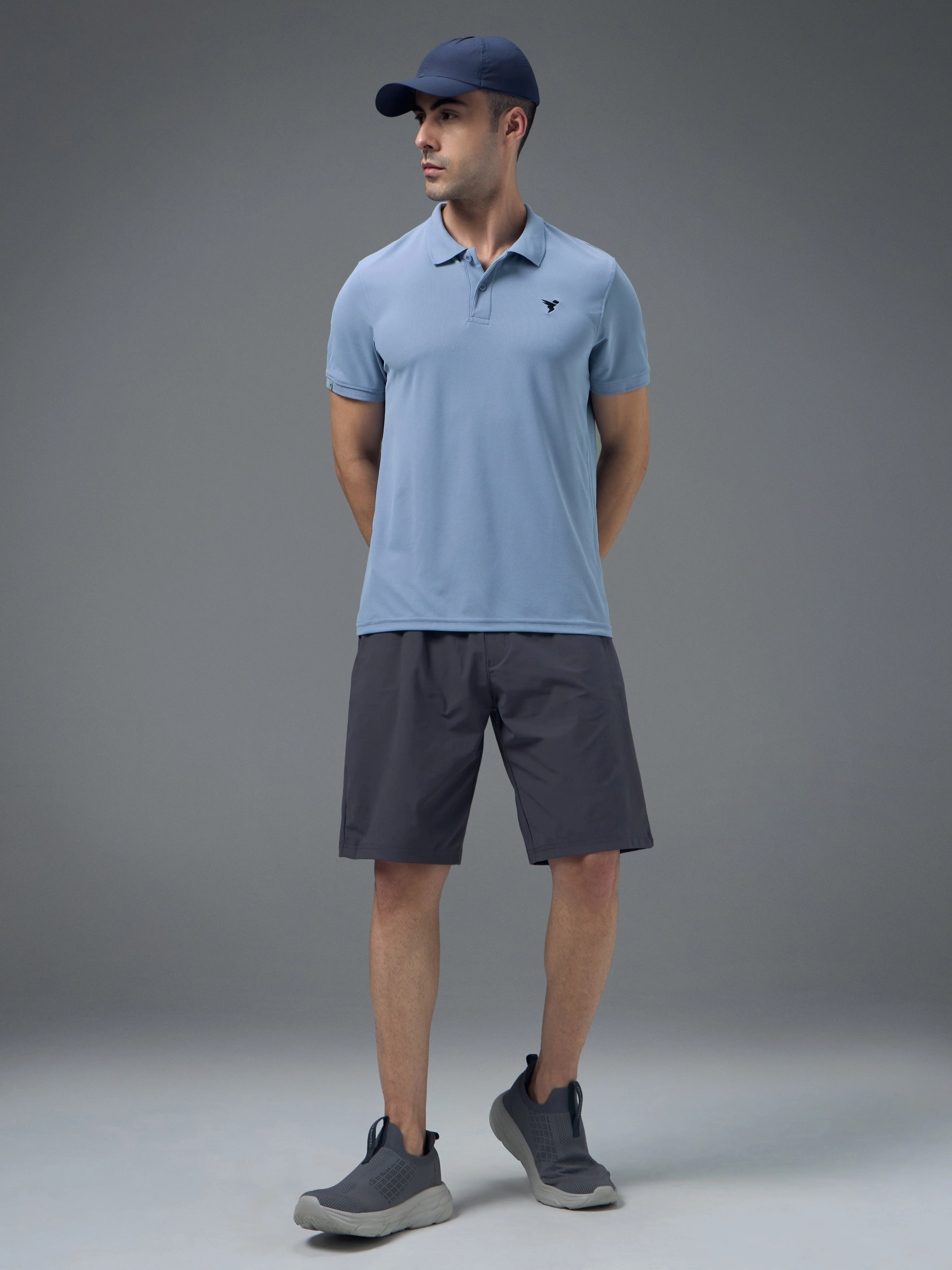 Men Solid Slim Fit Polo T-shirt with MATPIQ - Image 5