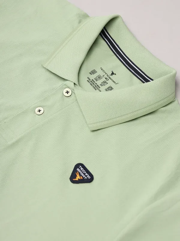 Men Solid Slim Fit Polo T-shirt with ELASTO PLUS - Image 6