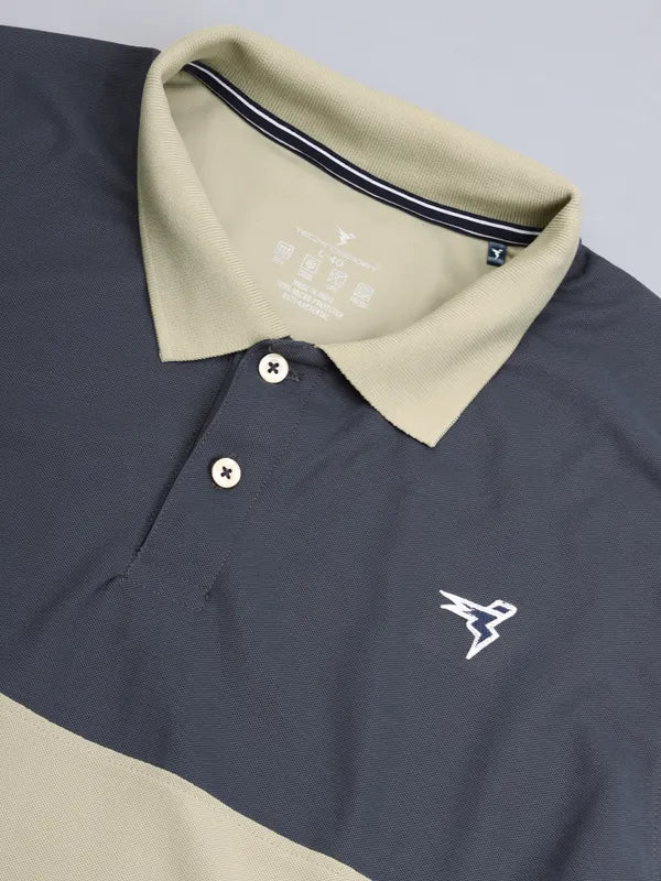 Men Colorblock Slim Fit Polo T-shirt with MATPIQ - Image 8