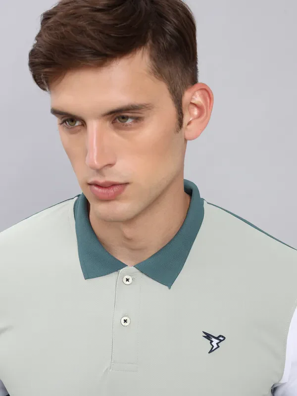 Men Colorblock Slim Fit Polo T-shirt with MATPIQ - Image 7