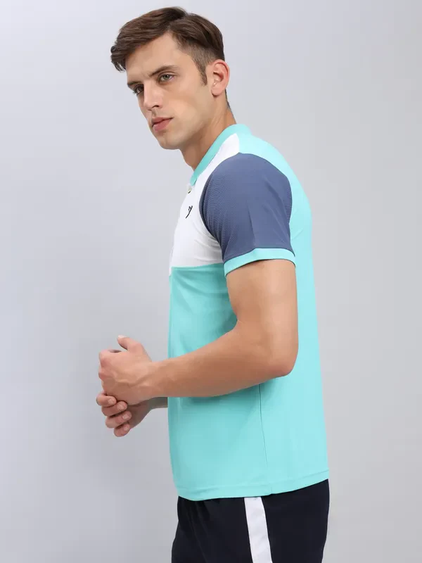 Men Colorblock Slim Fit Polo T-shirt with MATPIQ - Image 8
