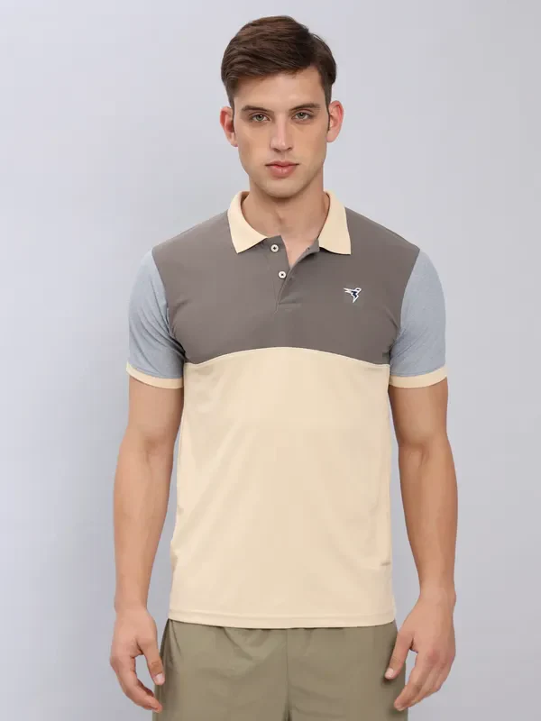 Men Colorblock Slim Fit Polo T-shirt with MATPIQ - Image 5
