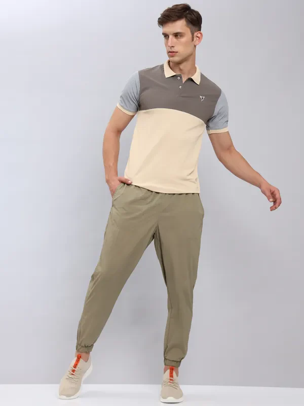 Men Colorblock Slim Fit Polo T-shirt with MATPIQ - Image 7