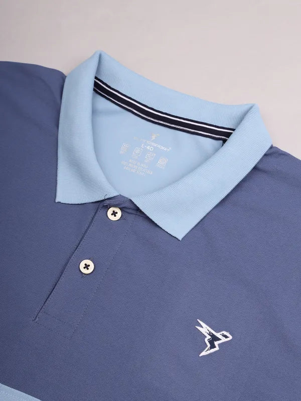 Men Colorblock Slim Fit Polo T-shirt with MATPIQ - Image 10