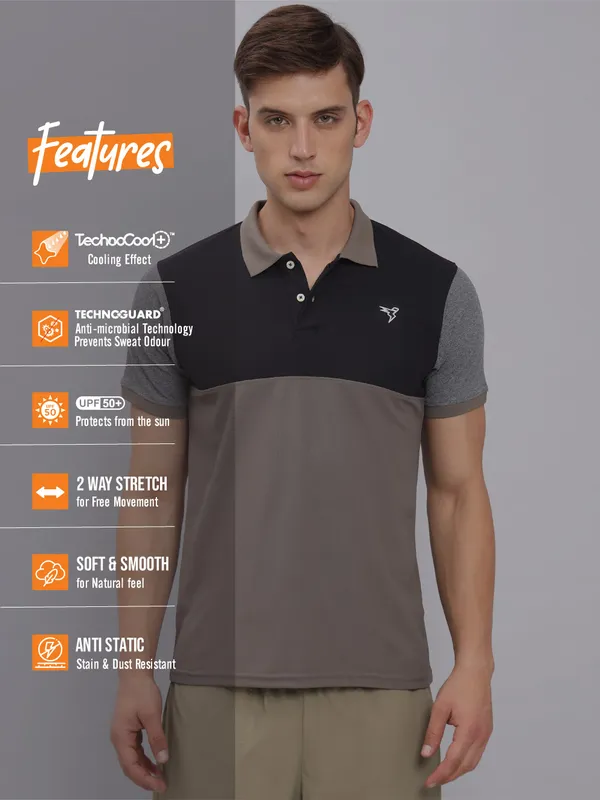 Men Colorblock Slim Fit Polo T-shirt with MATPIQ - Image 4