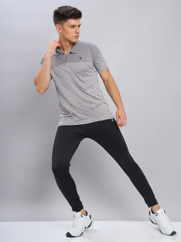 Men Jacquard Slim Fit Polo T-shirt with TECHNO COOL+ - Image 3