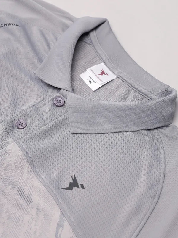 Men Jacquard Slim Fit Polo T-shirt with TECHNO COOL+ - Image 7