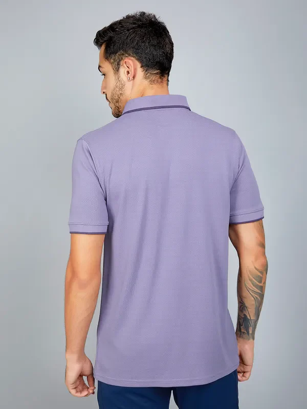 Men Solid Slim Fit Polo T-shirt with TECHNO COOL+ - Image 4