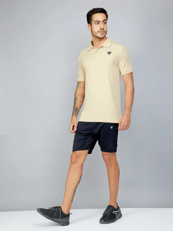 Men Solid Slim Fit Polo T-shirt with TECHNO COOL+ - Image 2